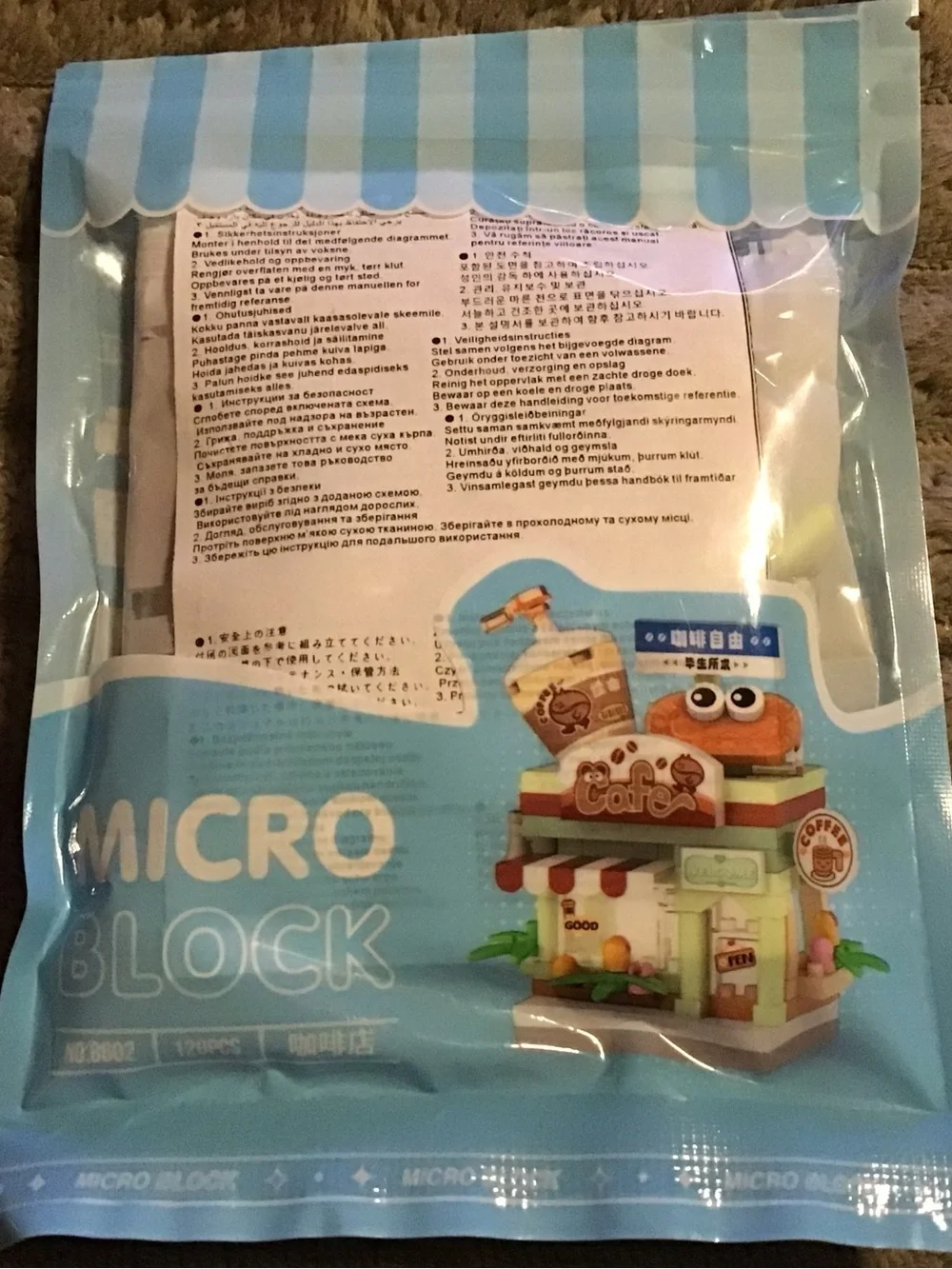 Micro Block Mini Café Building Set - Light Blue